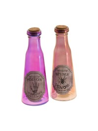 FLASCHE GLAS HALLOWEEN -2 SORT. DIA 8CM X 22.5CM