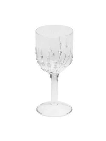 CLEAR CHALICE SKELETON HAND DIA 7.5CM X 17.5CM