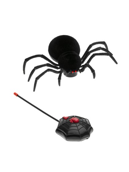 REMOTE CONTROLLED BLACK SPIDER 20CM X 12CM X 6CM