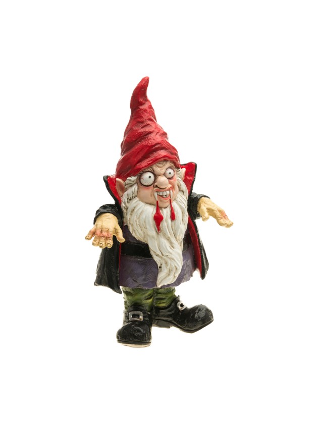POLYRESIN ZOMBIE GNOME 15CM X 11.5CM X 31CM