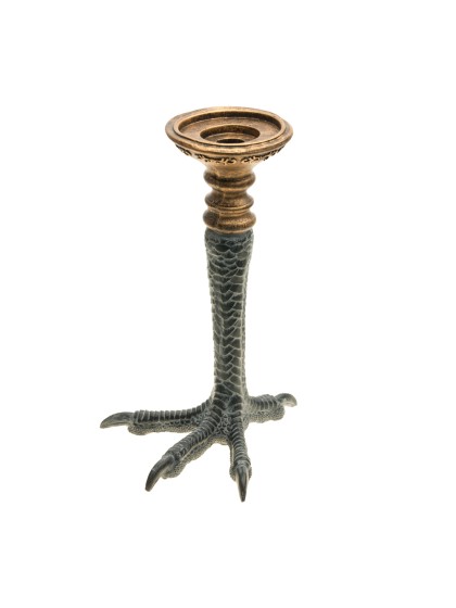 KERZENLEUCHTER POLYRESIN PFOTE HUHNE 17CM X 20CM X 30CM