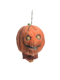TETE CITROUILLE LATEX A SUSPENDRE 17CM X 19CM X 21CM
