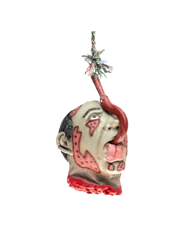 TETE HOMME LATEX AVEC CROCHET DANS BOUCHE 22CM X 23CM X 33CM