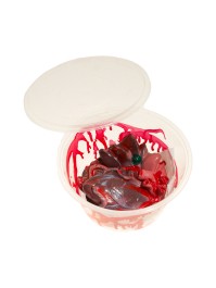 BOYAUX LATEX DANS BOL AVEC COUVERCLE DIA 18CM X 8.5CM