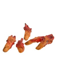 LOT 5 DOIGTS ENSANGLANTES LATEX 8.5CM X 2CM X 2CM