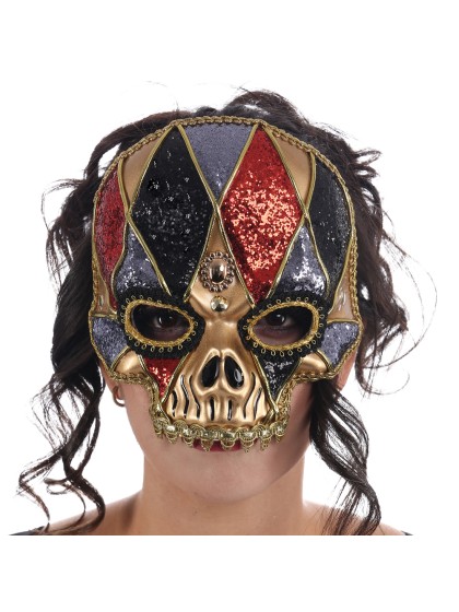 MASK CRAZY SKULL HARLEQUIN 