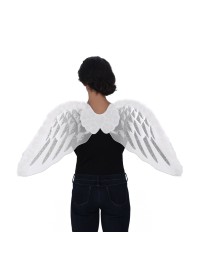 ENGELSFLÜGEL WEISS SILBER 43CM X 1M