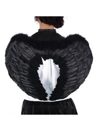 BLACK ANGEL WINGS 60CM X 45CM