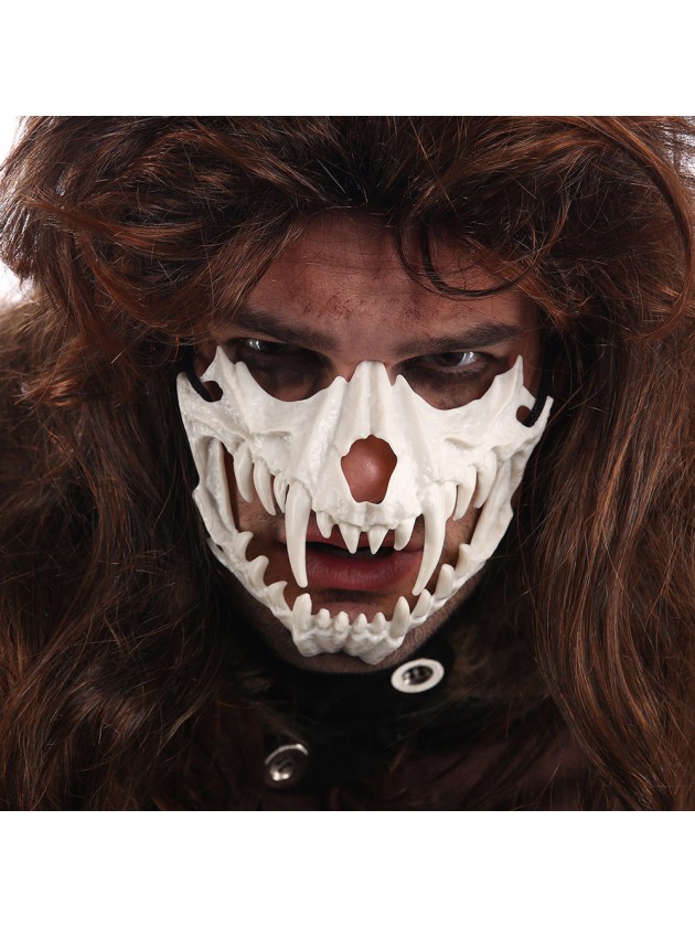 MASQUE FAUVE SQUELETTE BLANC 