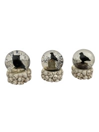 SKULLS WATER GLOBE - 3 ASS DIA 7CM X 9CM