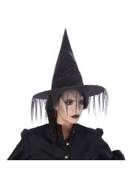 HEXENHUT SPINNENNETZ SCHWARZ VIOLETT Einheitsgröße
