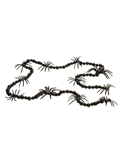 GIRLANDE SPINNESCHWARZ 160CM