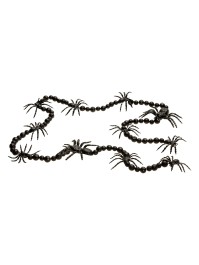 BLACK SPIDER GARLAND 160CM