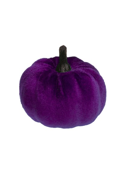 PURPLE VELVET PUMPKIN DIA 7CM X 4/7CM HT