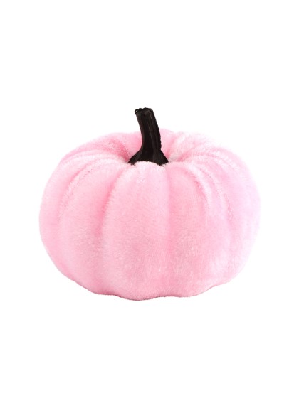 CITROUILLE VELOURS ROSE PASTEL SUMMERWEEN DIA 7CM X 4/7CM HT