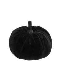 CITROUILLE VELOURS NOIR DIA 7CM X 4/7CM HT