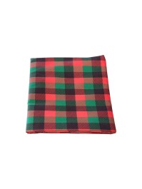 GEFALTETE TISCHDECKE STOFF TARTAN ROUGE/VERT/BLANC 150CM X 240CM