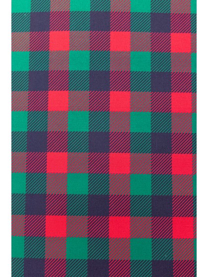 NAPPE PLIEE TISSU TARTAN ROUGE/VERT/BLANC 150CM X 240CM