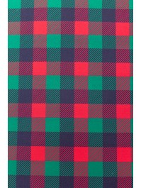 GEFALTETE TISCHDECKE STOFF TARTAN ROUGE/VERT/BLANC 150CM X 240CM