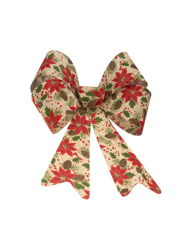 1 SCHLEIFE JUTE WEIHNACHTSSTERNE 36.5CM X 50.8CM