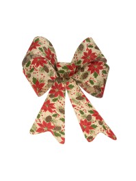 1 NOEUD JUTE POINSETTIAS 36.5CM X 50.8CM