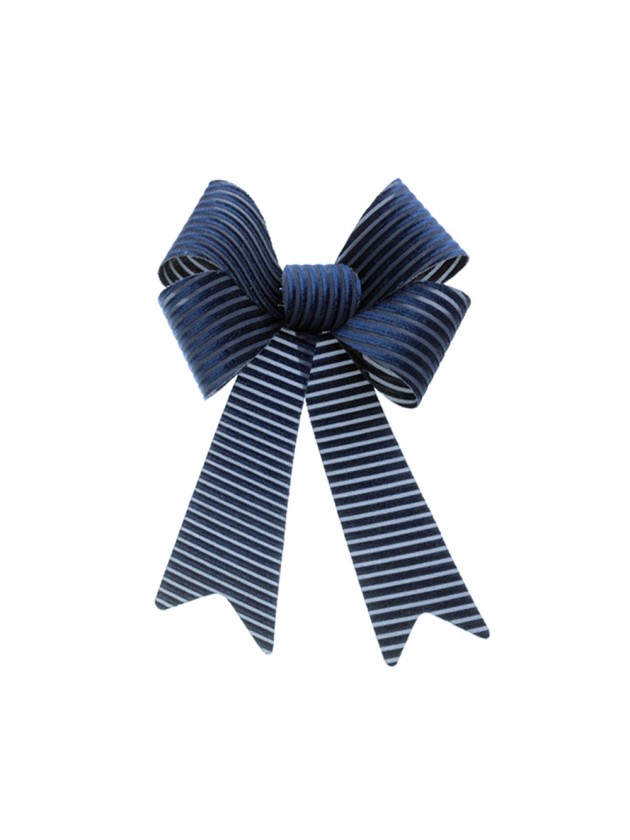 1 NAVY BLUE CORDUROY VELVET BOW 22.9CM X 39.1CM