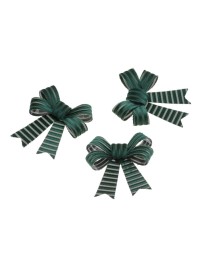 3 GREEN CORDUROY VELVET BOWS 10CM X 12.7CM