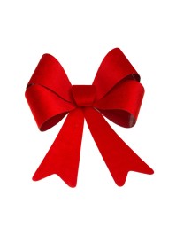 1 SCHLEIFE SAMT ROT 36.5CMX 50.8CM