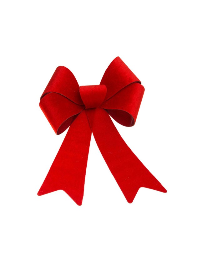 1 SCHLEIFE SAMT ROT 22.9CM X 39.1CM