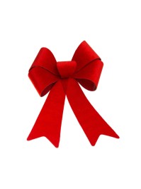 1 SCHLEIFE SAMT ROT 22.9CM X 39.1CM