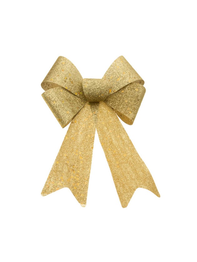 1 GOLD BOW HOLOGRAPHIC STARS 22.9CM X 39.1CM