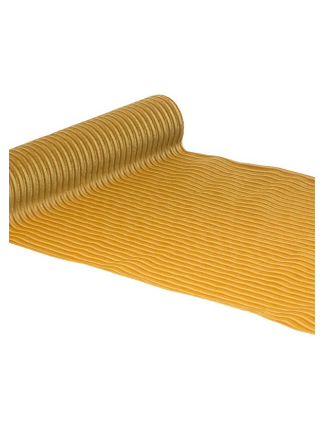 CHEMIN DE TABLE VELOURS COTELE LUISANT OR 28CM X 3M
