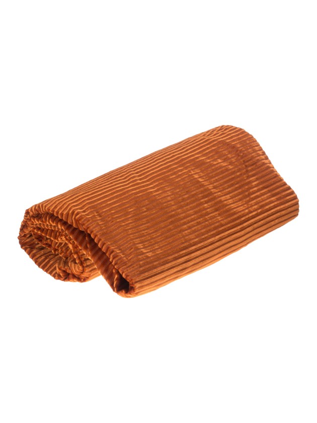 NAPPE PLIEE VELOURS COTELE LUISANT AMBRE 140CM X 240CM