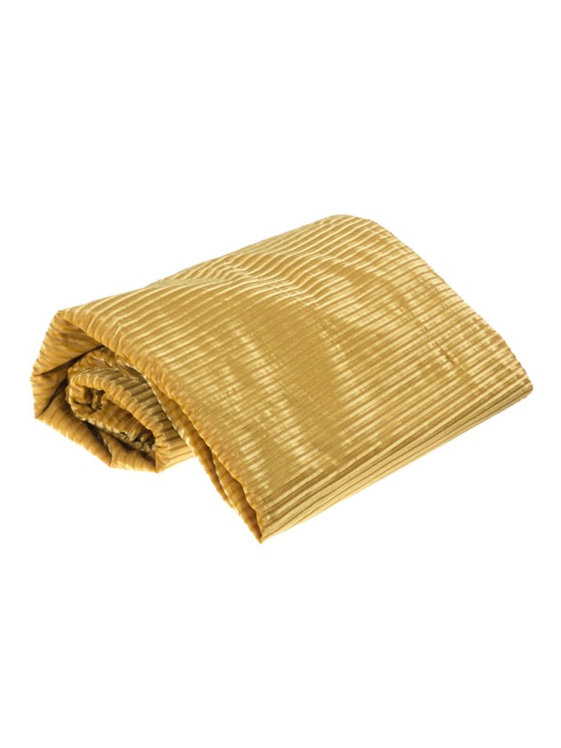 GOLD CORDUROY FOLDED TABLECLOTH 140CM X 240CM