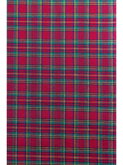 SCOTTISH FOLDED TABLECLOTH RED/GREEN/GOLD 140CM X 240CM