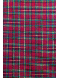 NAPPE PLIEE TISSU SCOTTISH ROUGE/VERT/OR 140CM X 240CM