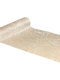 CHEMIN DE TABLE VELOURS SHINY DELUXE IVOIRE 28CM X 3M