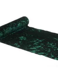 CHEMIN DE TABLE VELOURS SHINY DELUXE VERT FONCE 28CM X 3M