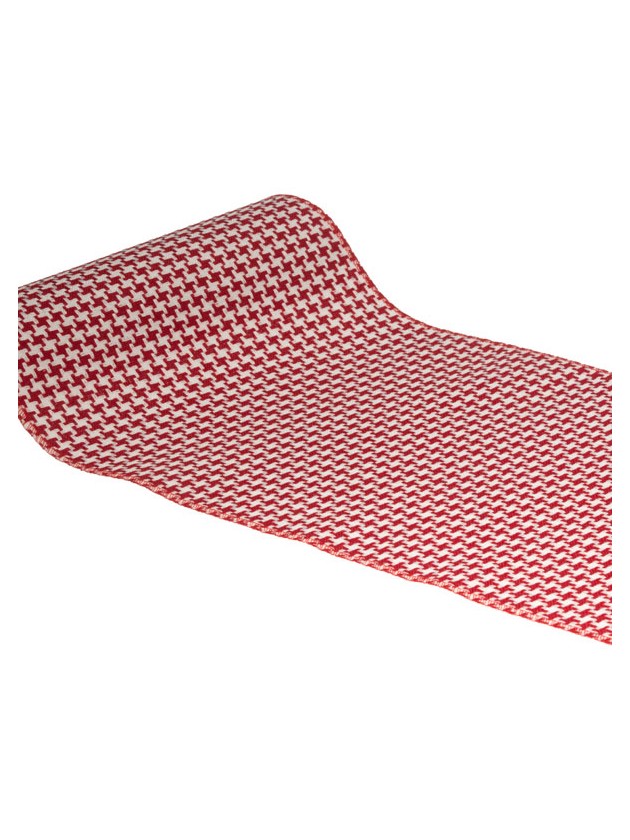 TISCHLÄUFER WIND ROSA ROT WEISS 28CM X 3M