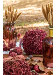 AUTUMN BURGUNDY DECO BALL 10CM