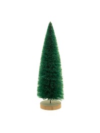 SAPIN VERT FORET SUR SOCLE BOIS DIA 11CM X 33CM