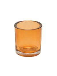 CANDLEHOLDER STUART AMBER 7.4CM X 8CM