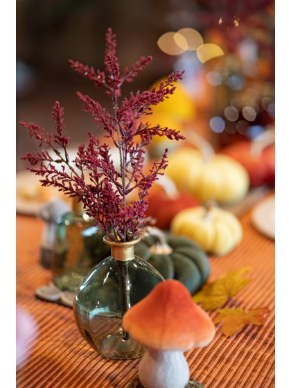 DAISY BALL VASE OLIVE GREEN GOLD 12.5CM X 14.5CM