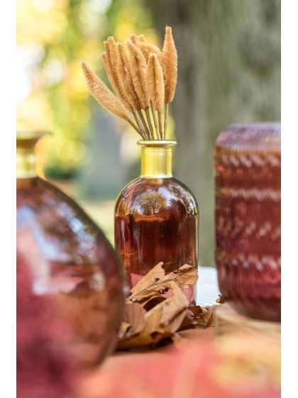 ROSY MINI BOTTLE DARK RED GOLD DIA 6.5CM X 13CM