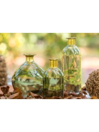 MINI FLACON ROSY VERT OLIVE OR DIA 6.5CM X 13CM