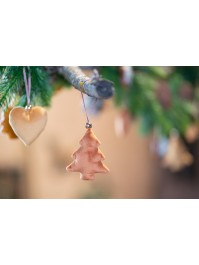 SET 4 MINI VELVET AMBER DECORATIONS - 3 ASS AROUND 7CM X 7CM