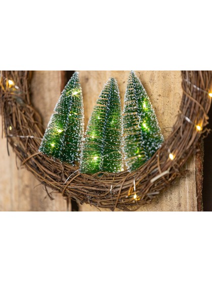 KRONE RATTAN 3 TANNEN 30 LEDs DIA 28CM