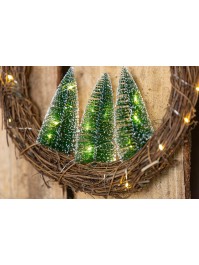 KRONE RATTAN 3 TANNEN 30 LEDs DIA 28CM