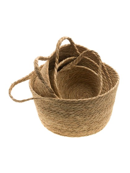 SET 4 BASKETS WITH HANDLES 18CM X 12CM X 13CM/24CM X 18CM X 15CM/28CM X 22CM X 17CM/32CM X 26CM X 19CM