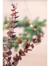 DEKOÄSTE EUKALYPTUS PAILLETTEN BRAUN 61CM